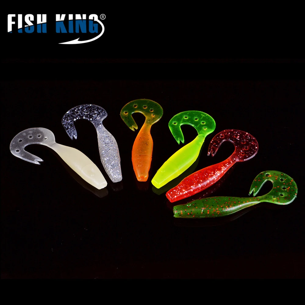 FISH KING 9 см/6,6 г 5 шт./лот Shad Приманка для ловли червя мягкие Аксессуары Мягкая приманка