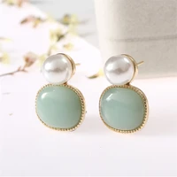 resin pearl earrings fashion women earrings resin round small pearl earrings 2019 fine jewelry stud earrings for women
