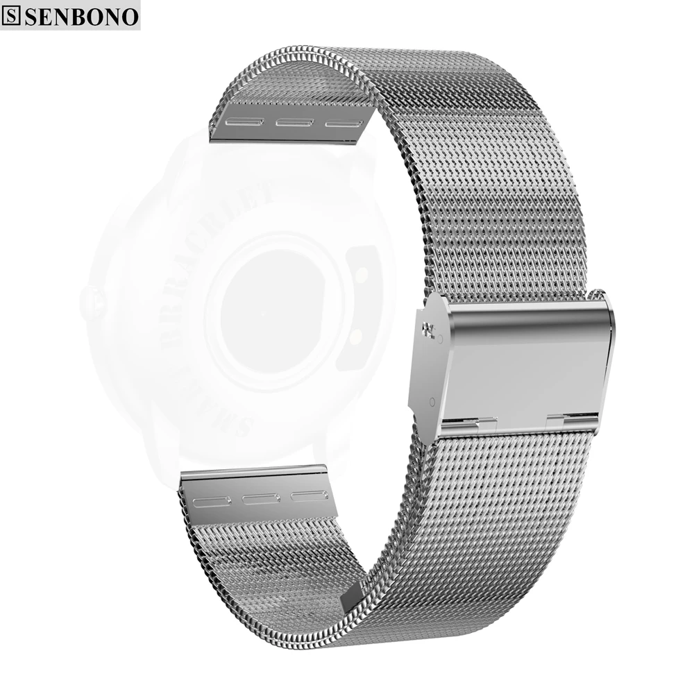 SENBONO стальной ремешок для часов Xiaomi Amazfit Bip Youth Ticwatch2 CF007H смарт браслет