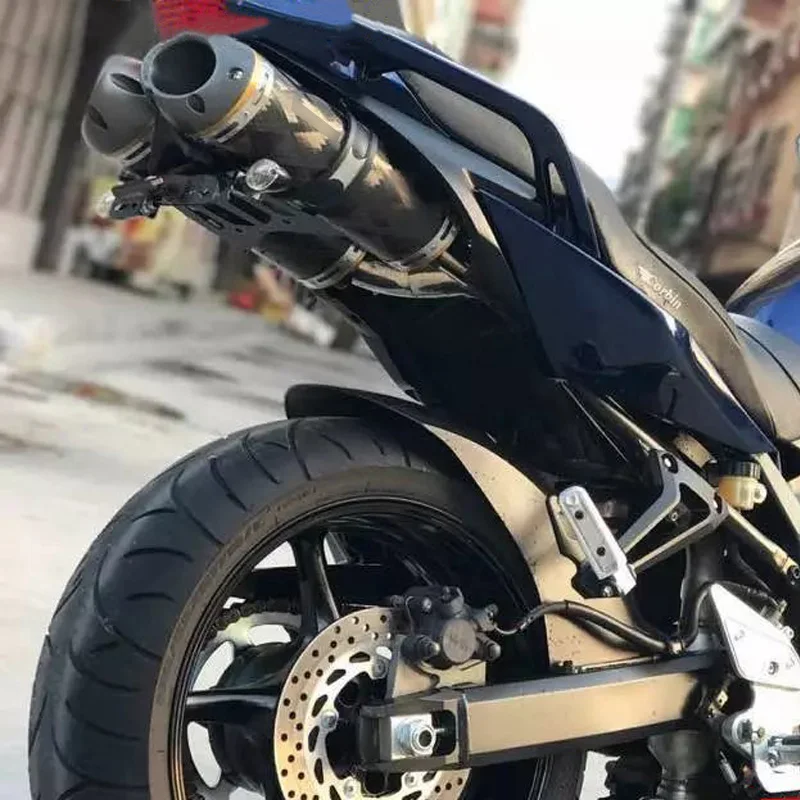 Для Yamaha FZ6 FZ6N FZ6S Мотоцикл выхлопная труба скольжения на средний хвост трубы двойной выход ссылка локоть+ 2 51 мм избежать нет дБ убийца 385