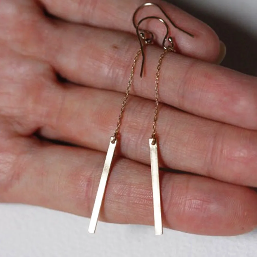 2 пары Популярные Простые Длинные серьги из цинкового сплава для девушек панк