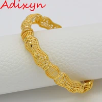 adixyn 6cm2 36inchopenabledubai bangle for women gold color jewelry ethiopian wedding bracelets classic african gift n1823