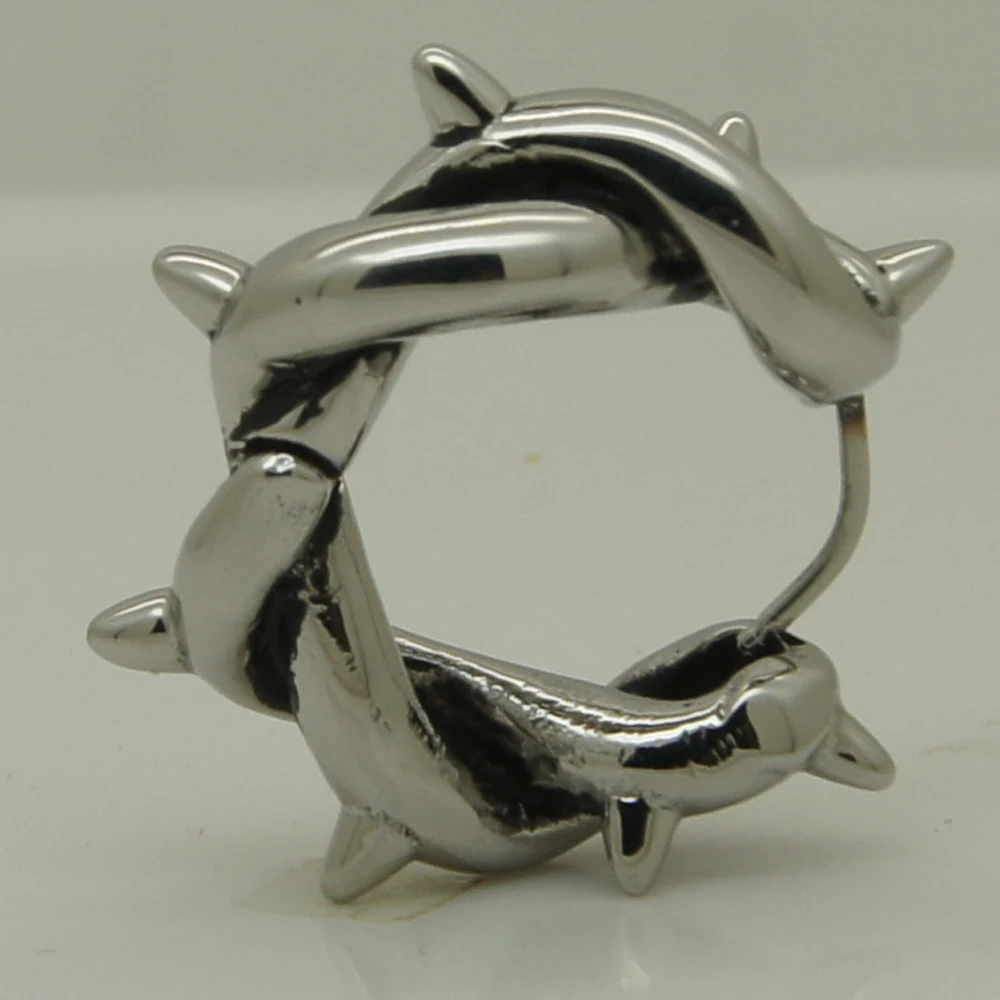 Крутые ювелирные изделия для мужчин/мальчиков серьги-кольца из нержавеющей