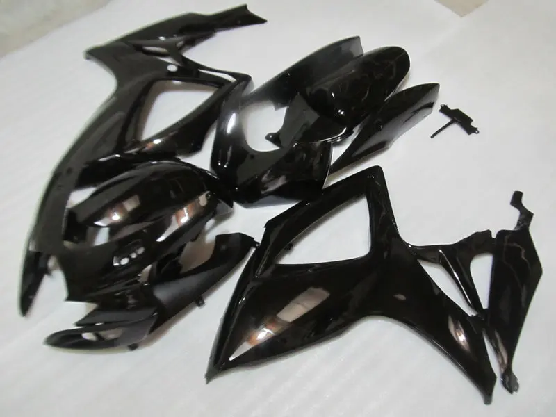Набор обтекателей для мотоциклов полностью глянцевый черный обтекатель SUZUKI GSXR600