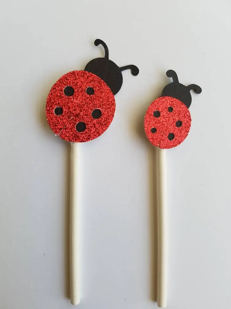 12 шт. топперы для капкейков с божьей коровкой ручной работы украшения девичьей