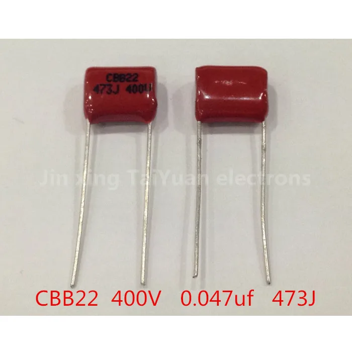 Cbb22 CBB 0 047 мкФ 473J 400 v Металлизированный полипропиленовый конденсатор P = 10 мм