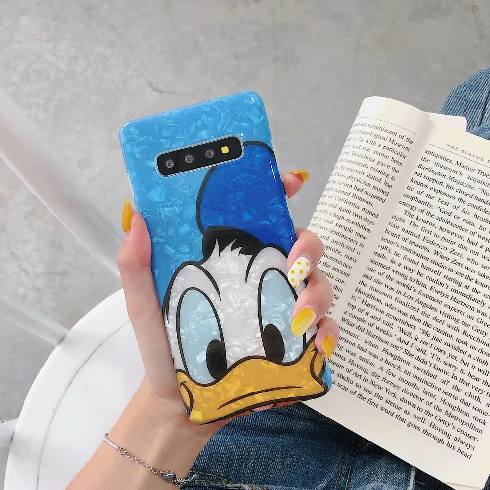 For Samsung Galaxy S8 S9 S10 Plus Cartoon Daisy Donald Duck Soft Cases Note 10 8 9 Conch Shell Phone Silicone Cover |