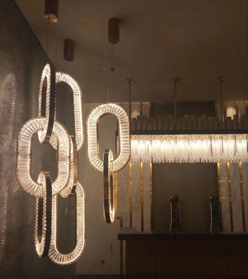 Hotel lobby crystal chandelier duplex corridor sales office conference studio guest restaurant modern minimalist | Лампы и освещение