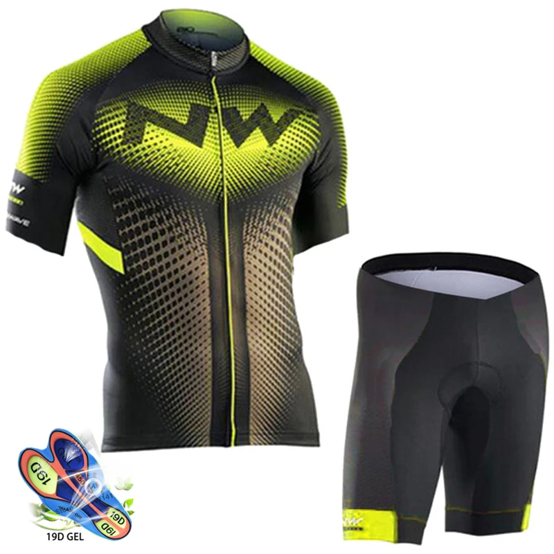 cycling jersey set10 Northwave, летняя мужская футболка для велоспорта, короткий рукав, набор, дышащий, нагрудник, шорты, MTB, одежда для велоспорта, ropa ciclismo hombre NW - Цвет: cycling jersey set10