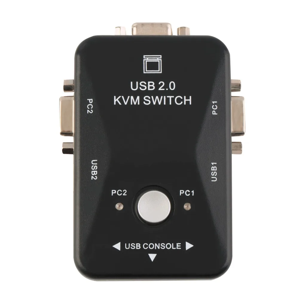 KVM-переключатель 2 порта USB 0 VGA/SVGA для совместного использования монитора