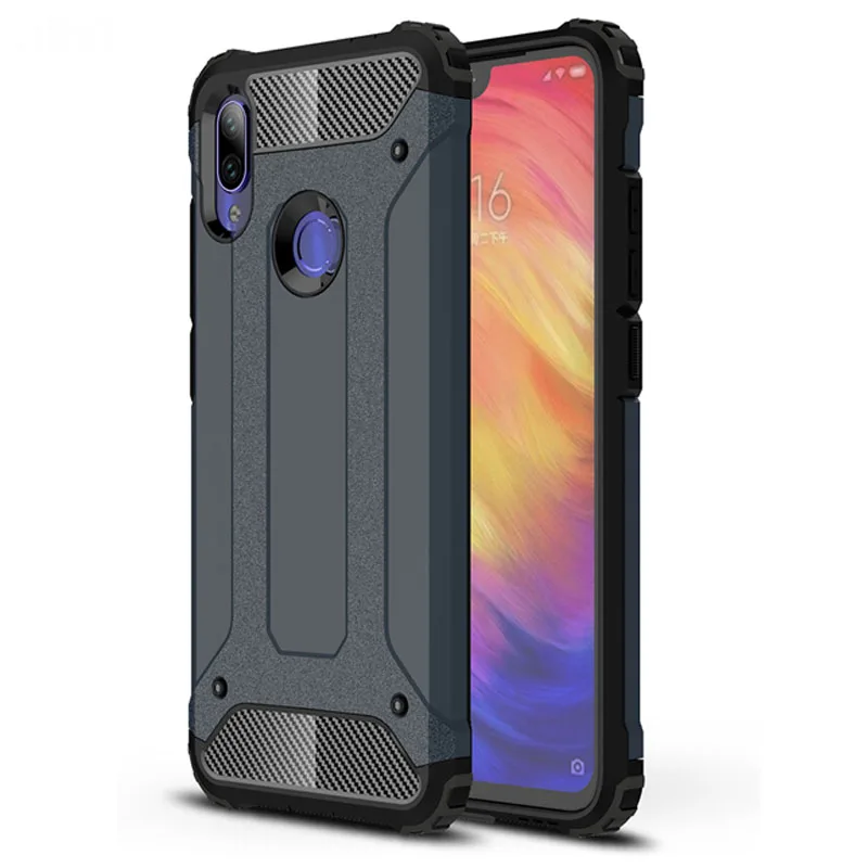 Гибридный бронированный противоударный Прочный чехол бампер для Xiaomi Redmi Note 7