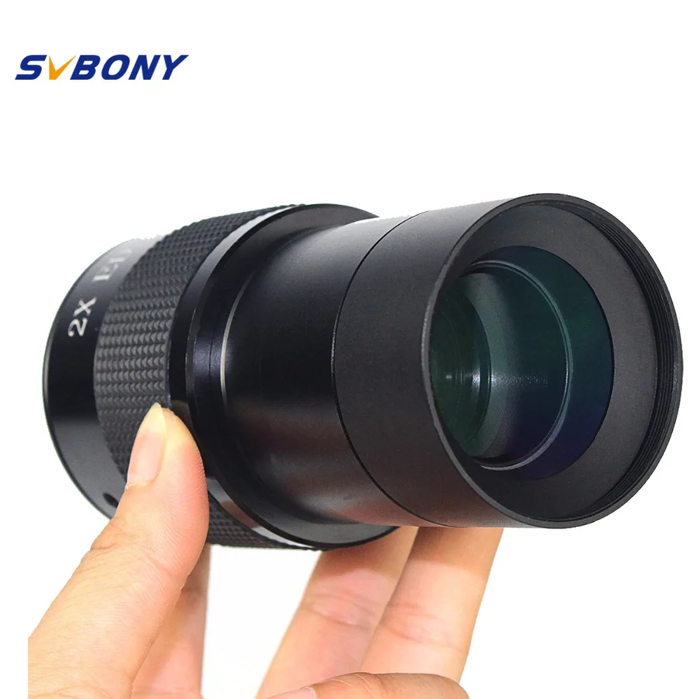 SVBONY 2'' ED 2X Barlow Lens for Astronomy Professional Telescope Eyepiece + 2'' to 1.25 