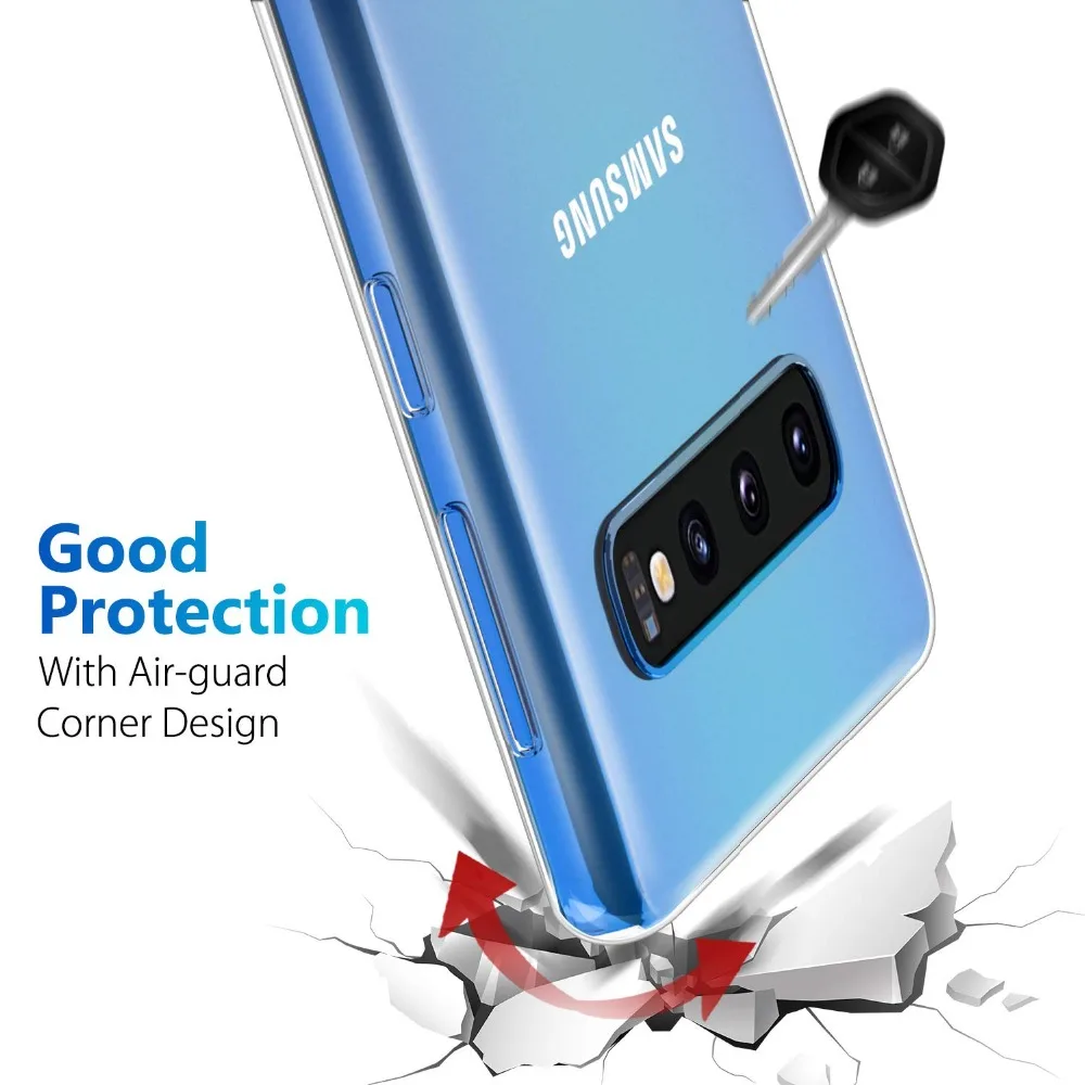 KEYSION Phone Case For Samsung Galaxy S10 Plus S10+ S10e S9 Ultra Thin Clear Soft TPU Back Cover for 5G Note 9 8 |