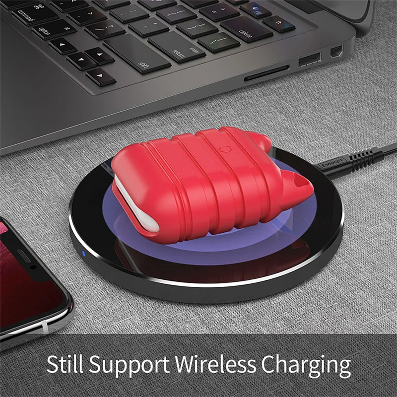 CALETOP Cute Soft Cases for Airpods Case Protecive Sillicone Cover Airpod Accessories With Anti-Lost Rope TWS Earphones | Электроника