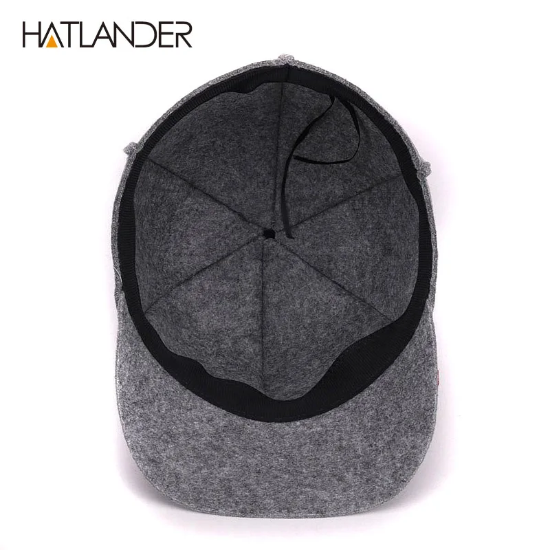 [HATLANDER] Зимняя шерстяная Бейсболка для женщин уличные теплые шапки девушек