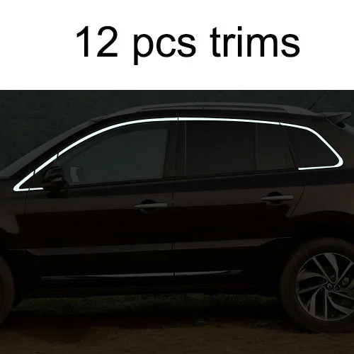 12 pcs trims Lsrtw2017 304 нержавеющая сталь окна автомобиля планки для renault koleos 2008 2009 2010 2011 2012 2013 samsung QM5 - Название цвета: 12 pcs trims