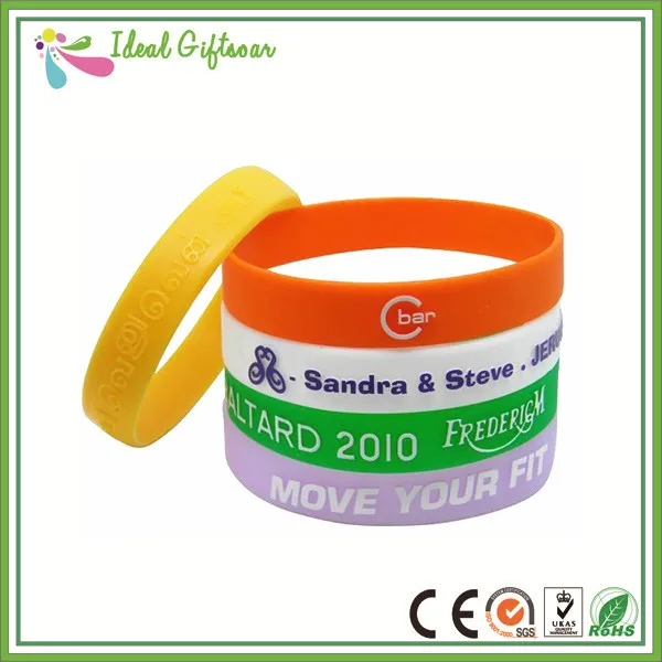 Оптовые браслеты из силиконового материала различных цветов на заказ