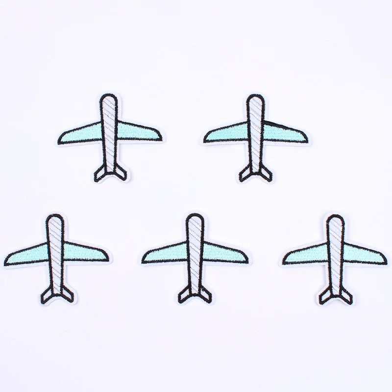 10 шт./лот вышитые наклейки на самолет Джинсовый Рюкзак одежда нашивки с утюгом
