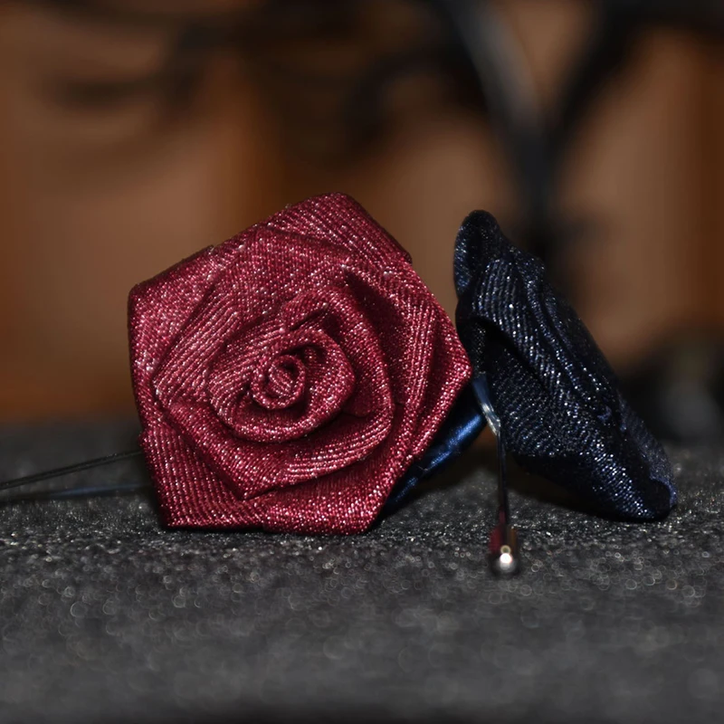 Высококачественная модная брошь в форме воротника с игольчатым цветком и розой
