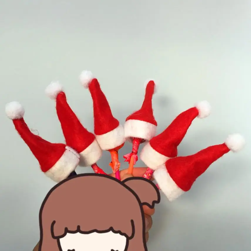 10PC Christmas Decorative tableware Knife Fork Set Hat Storage Tool Reusable christmas decorations for home C30726 | Дом и сад
