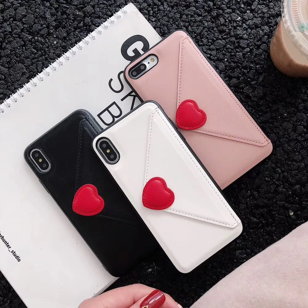 QJW Мода Любовь Сердце кожаный бумажник телефонные чехлы для iPhone XS Max XR 8 плюс 7 plus 6/6