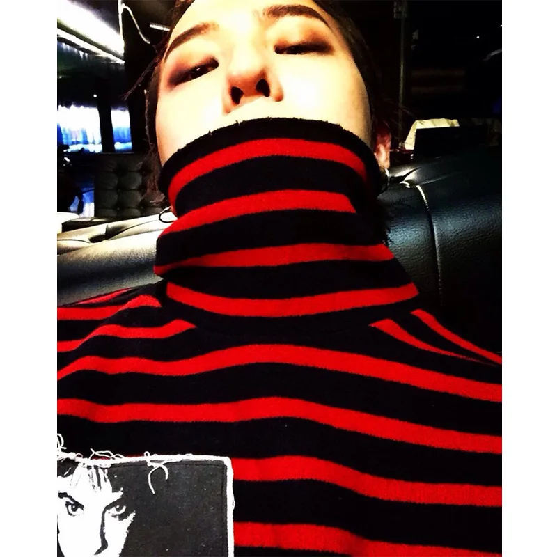 Kpop Женский пуловер с длинным рукавом BIGBANG GD Dragon Красная толстовка унисекс
