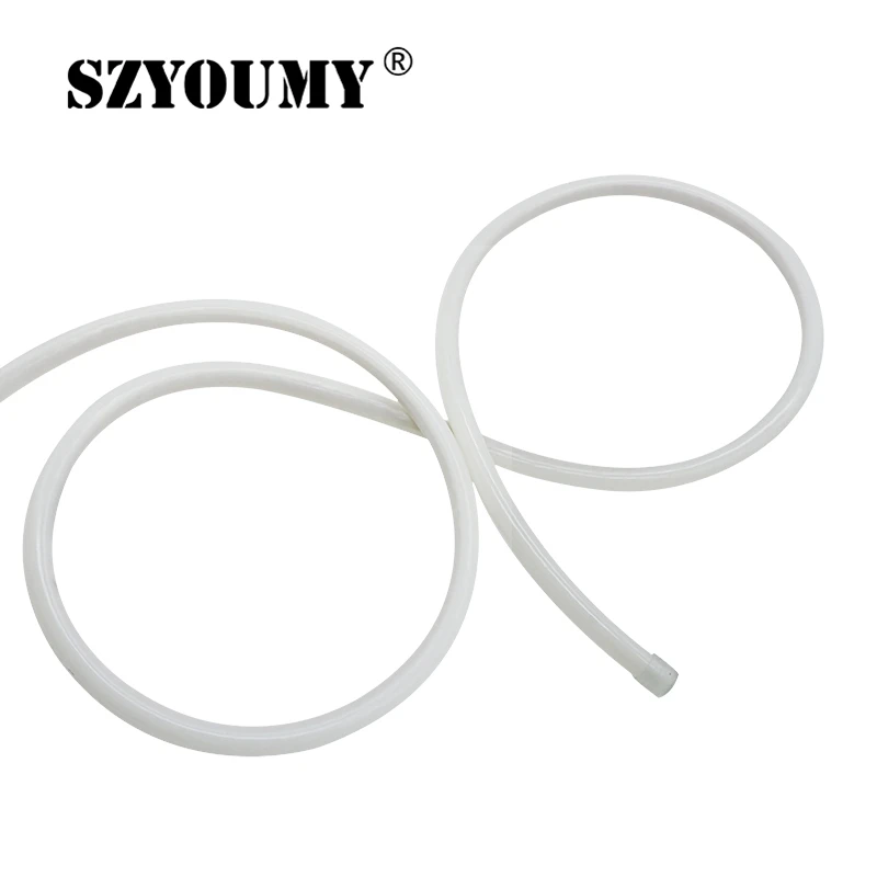 SZYOUMY Mini 14 мм Диаметр Круглый неоновый гибкий 120 светодиодов/м 360 градусов