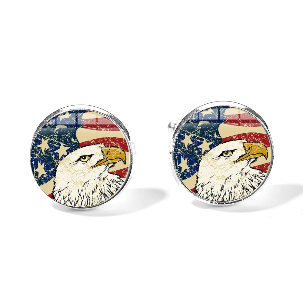 SONGDA Винтаж животных запонки с орлом для мужчин ручной работы изображением