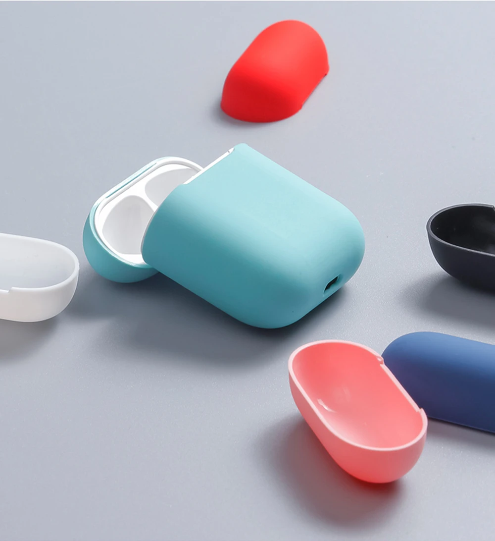 Бренд мягкий жидкий силиконовый чехол для Apple AirPods 1 2 Наушники-чехол Bluetooth Air Pods крышка Earpods защита Funda