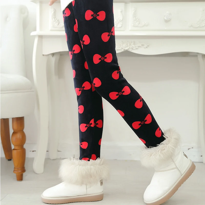 Зимние теплые бархатные леггинсы для малышей повседневные девочек Детские