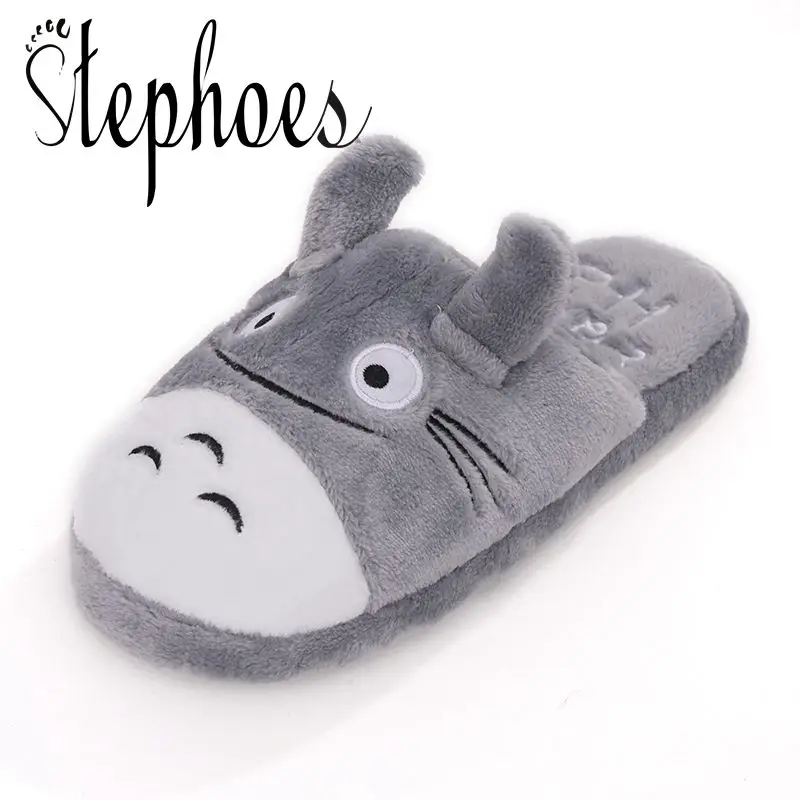 Stephoes Totoro/милые женские нескользящие домашние тапочки с рисунком кота Домашняя
