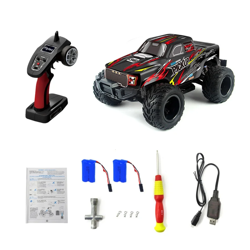 Flytec 8897 1:12 RC автомобиль внедорожный пикап 35 км/ч 4WD 2,4 г пульт дистанционного управления с 2 батареей транспортного средства RTR Багги электронная игрушка для детей