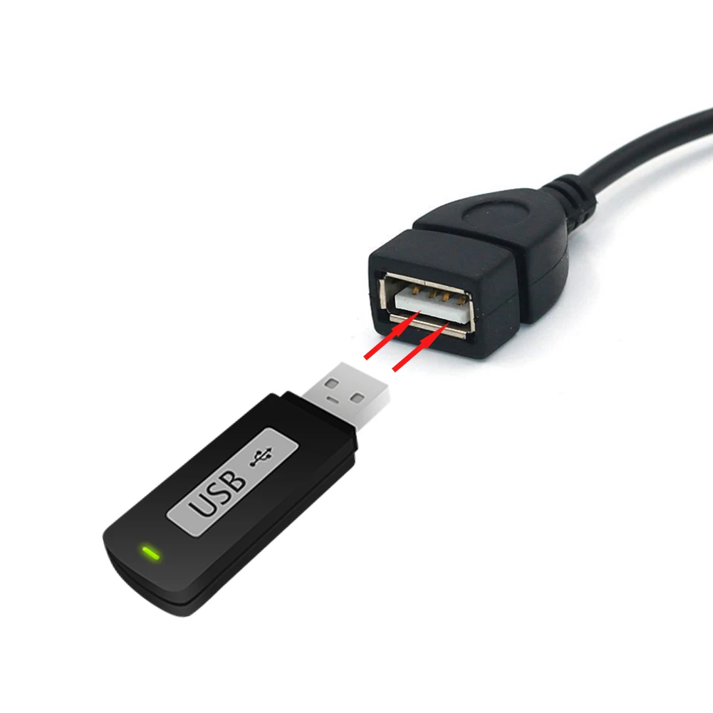 3,5 мм мужской аудио AUX разъем для USB 2,0 Тип A Женский Адаптер конвертера OTG кабель может читать Mp3 с u-диска
