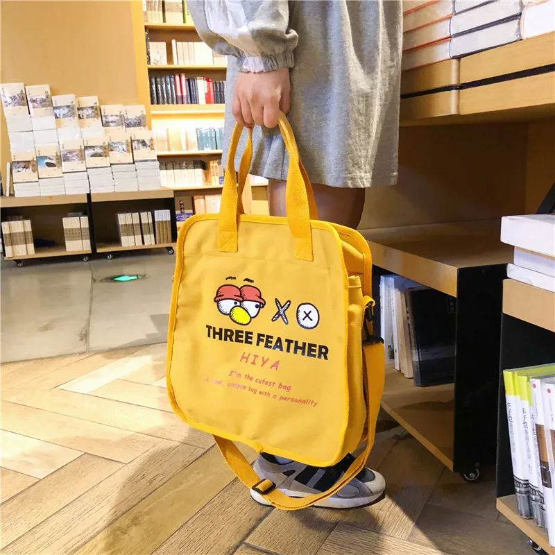 Холст сумка эко Ежедневно Применение складная сумочка Студент Большой Ёмкость с