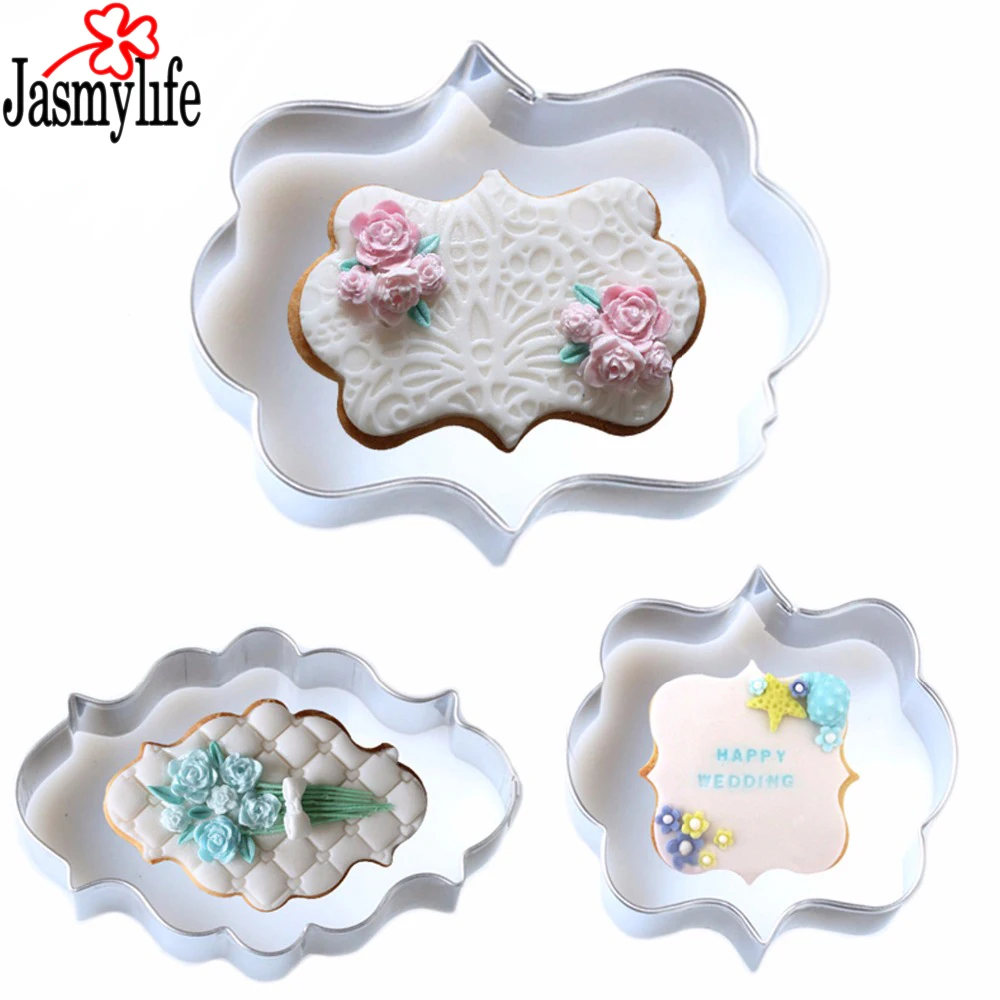 Европейский стиль 3 шт. нержавеющая сталь фоторамка резак для печенья форма мусс