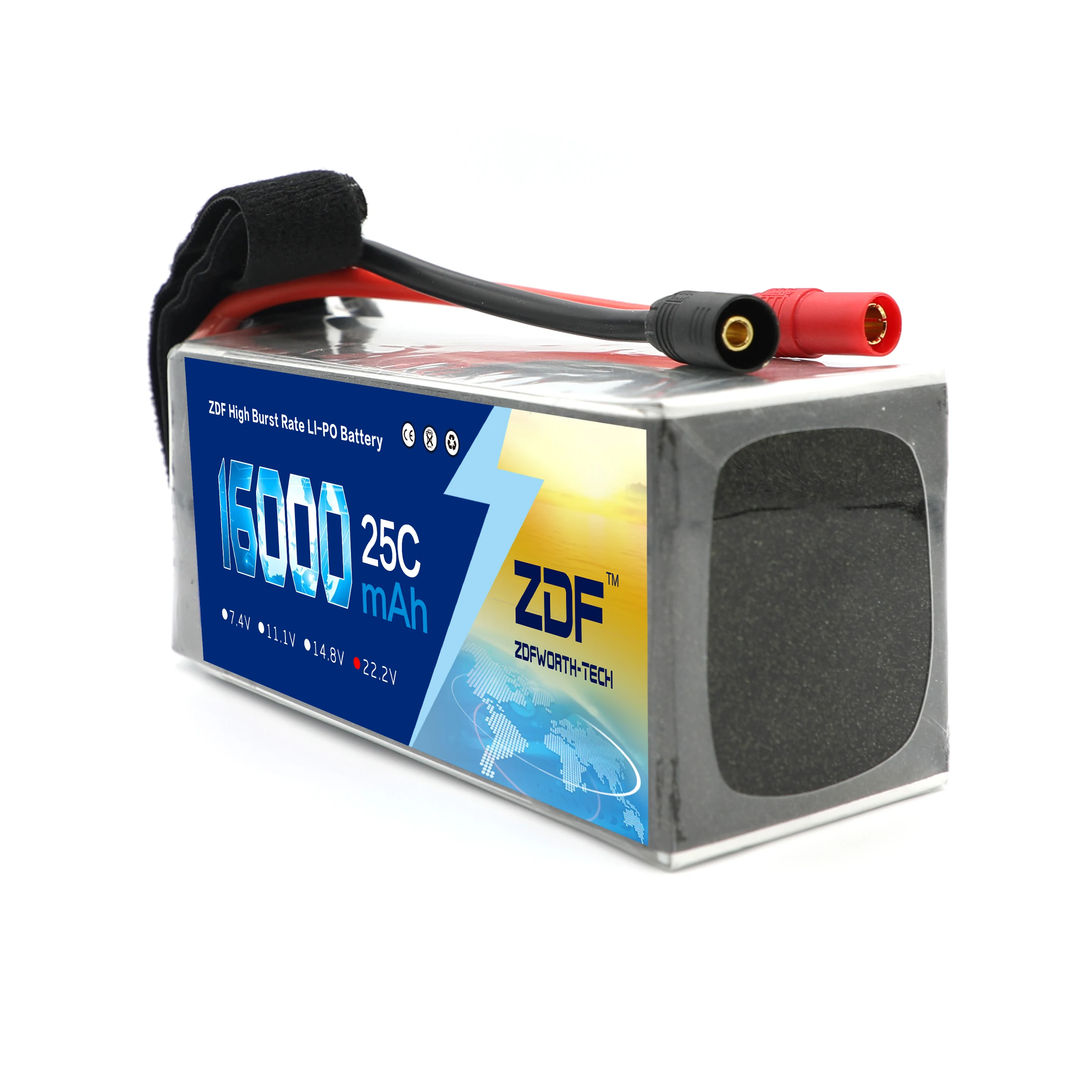 Аккумулятор ZDF LiPo 6S 22 2 в 16000 мАч 25C для радиоуправляемого вертолета дрона