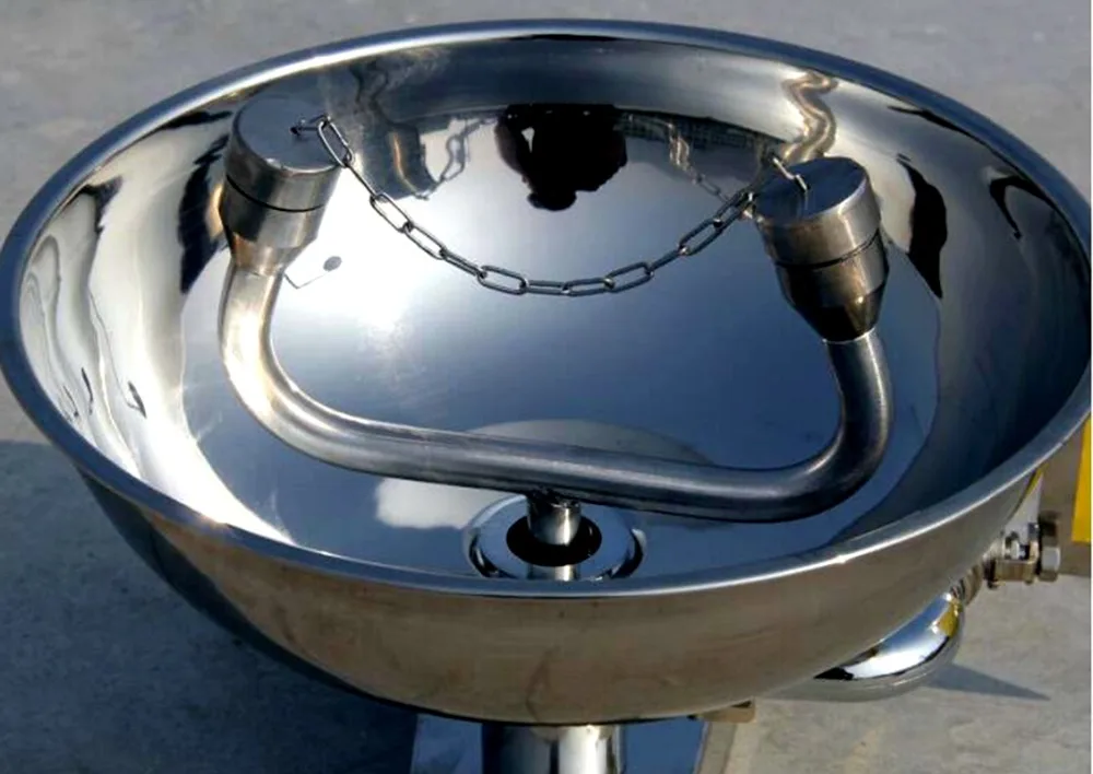 304 нержавеющая сталь аварийная настенная станция для мытья глаз двойной