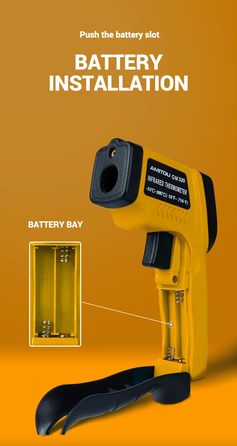 GM320-50-380C Usb Тепловая камера Инфракрасный термометр гигрометр Метеостанция контроллер температуры " взрослый термометр