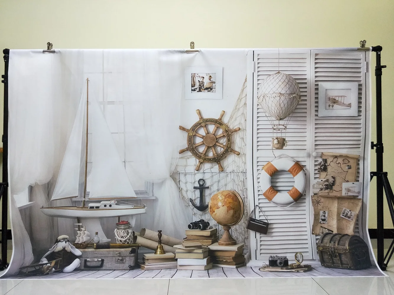 Виниловый фон HUAYI 5 х7 футов для фотосъемки с изображением морского берега|props
