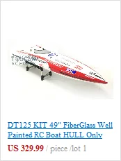 DT125 набор 4" стекловолокно хорошо окрашенный RC корпус лодки только для продвинутого игрока TH02676