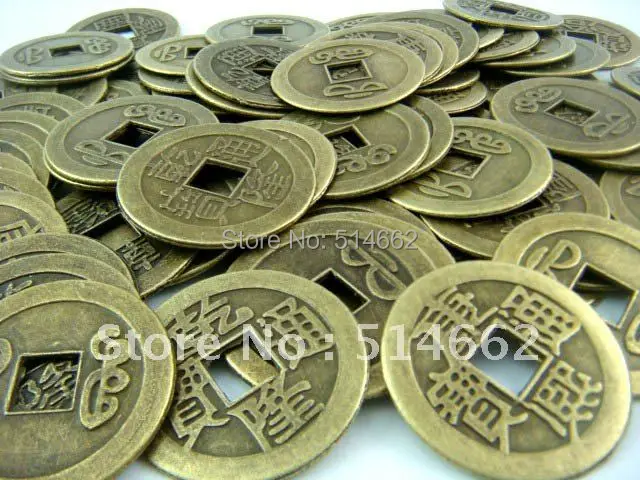 Фэншуй 100 шт 2 см I Ching Coins/Китайская античная монета благоприятная китайская