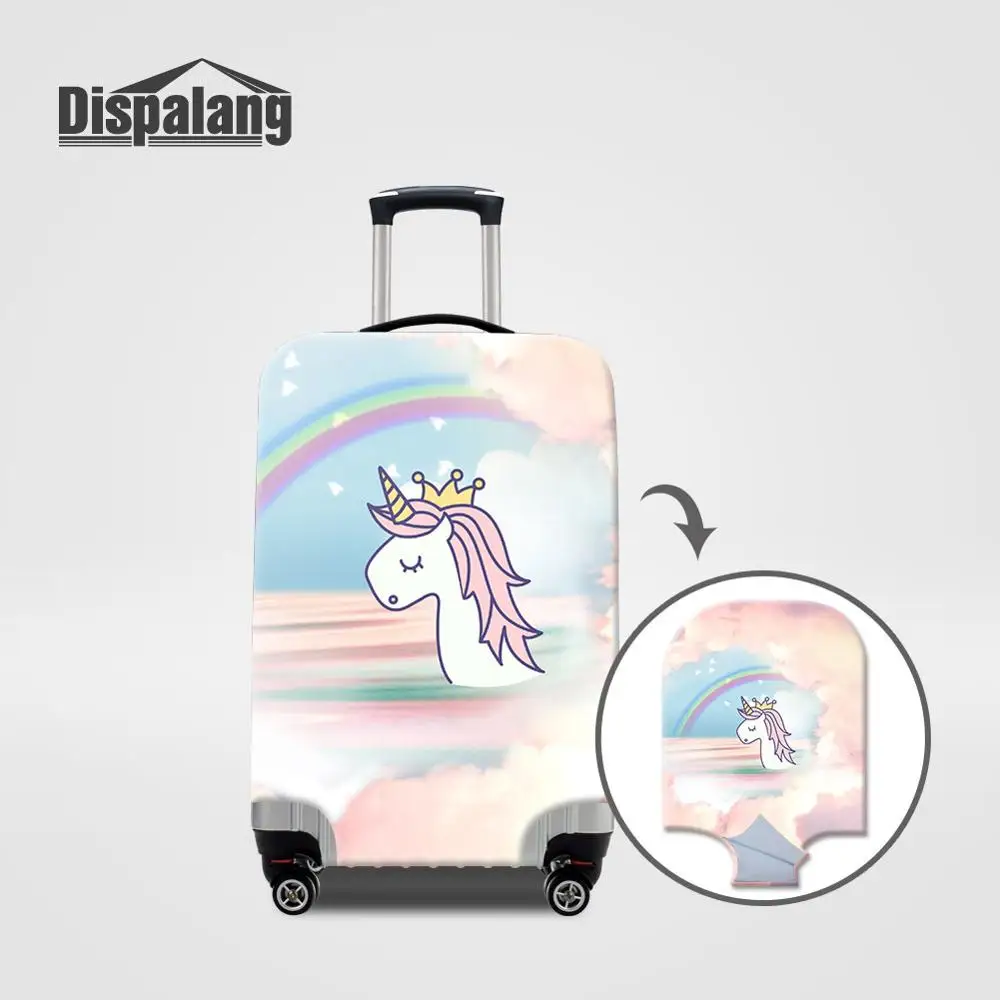 Luggage Cover12 Dispalang милый Единорог эластичный багажный Защитный чехол Детские Мультяшные пылезащитные Чехлы для чемоданов для 18-32 дюймов аксессуары для путешествий - Цвет: Luggage Cover12
