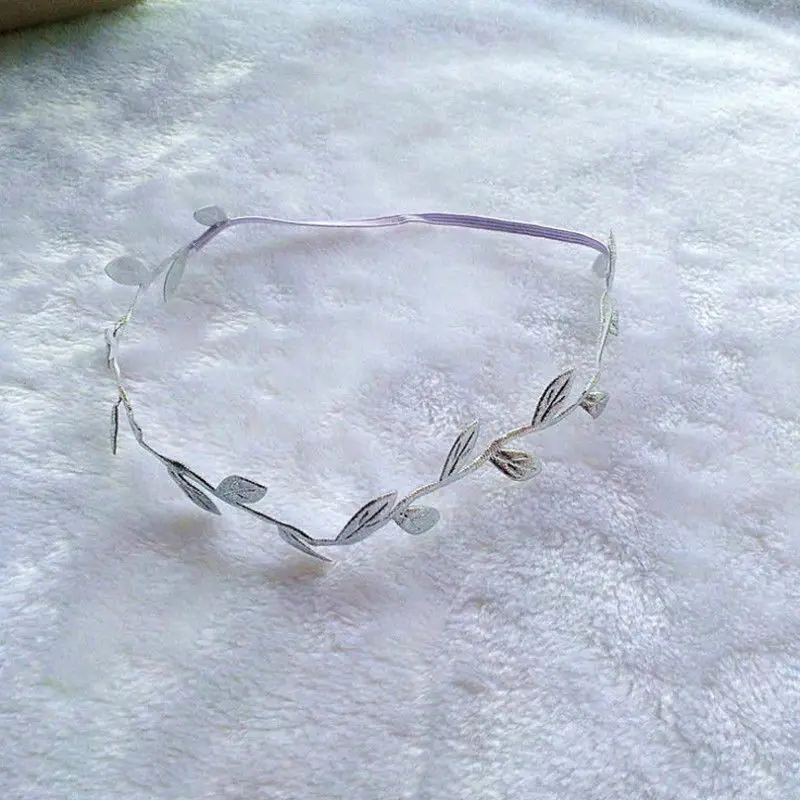 Новинка 2017 модная повязка на голову с золотистым и серебряным листом ювелирная