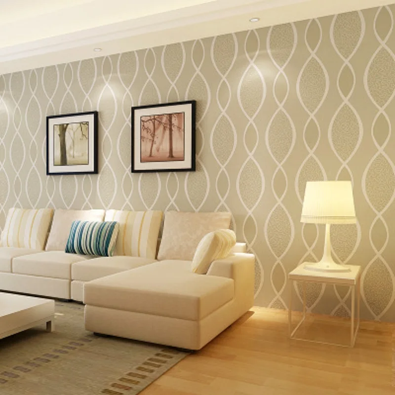 Высокое качество тканевые Настенные обои 3D современная геометрическая форма