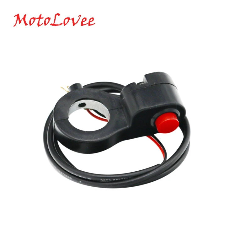 

MotoLovee 7/8'' Universal Motorcycle Handlebar Switch Horn Starter Kill Button Switch E-Bike Motor Single Switch