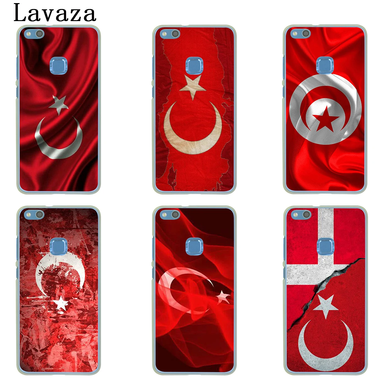 Жесткий чехол Lavaza с турецким красным флагом для Huawei P30 P20 Pro P9 P10 Plus P8 Lite Mini 2016 2017 P smart