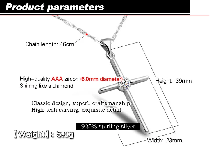 Высококачественное модное женское ожерелье Стерлинговое серебро. Твердое