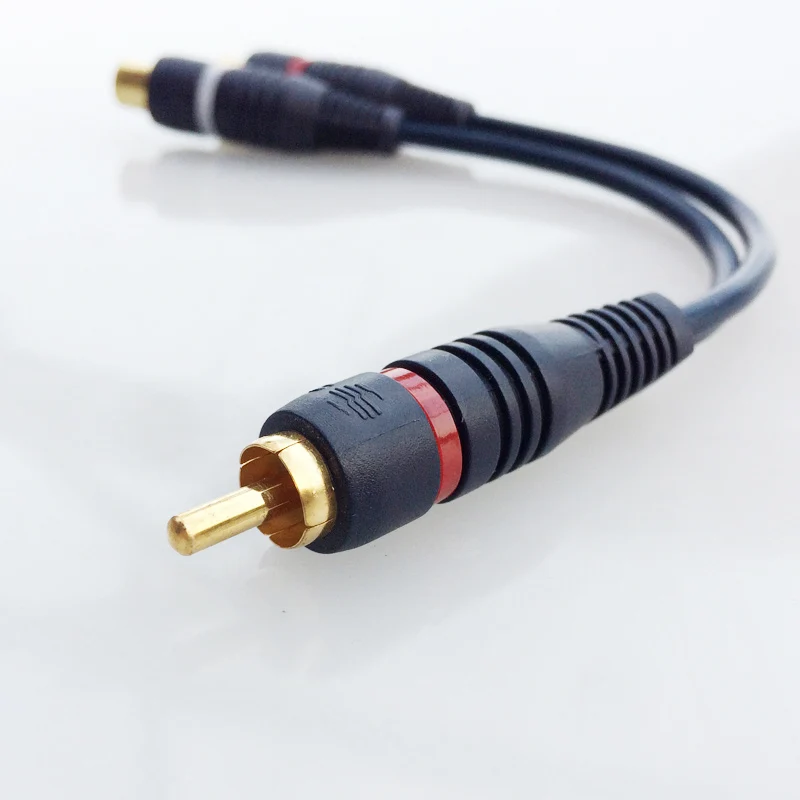 Позолоченная Одноминутная двухцветная аудиолиния 1RCA revolution 2RCA Женская AV линия