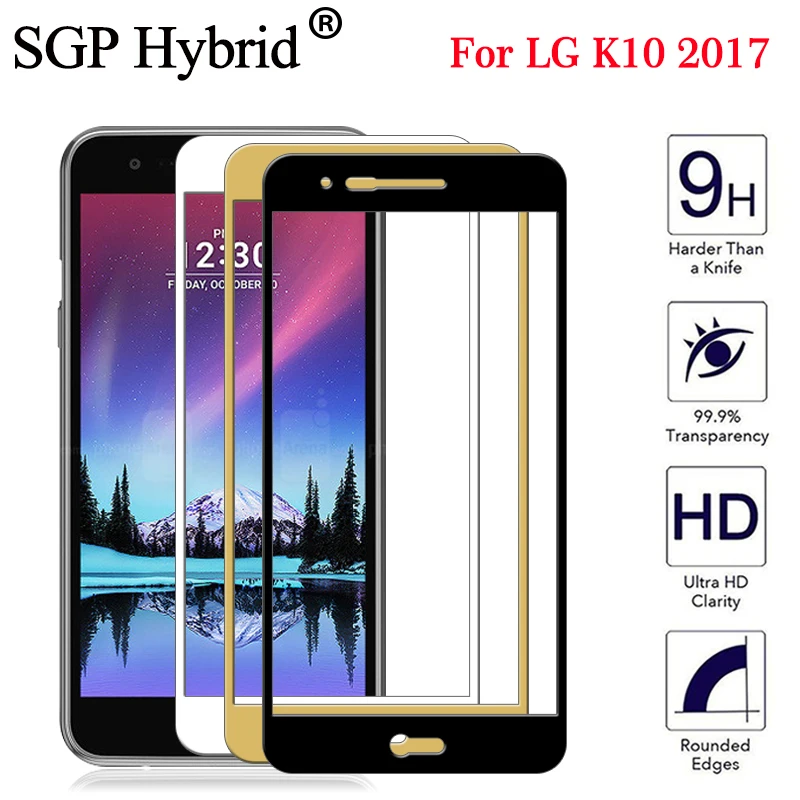 9 H Полноэкранный протектор из закаленного стекла для lg K10 2017 X400 M250N Защитное