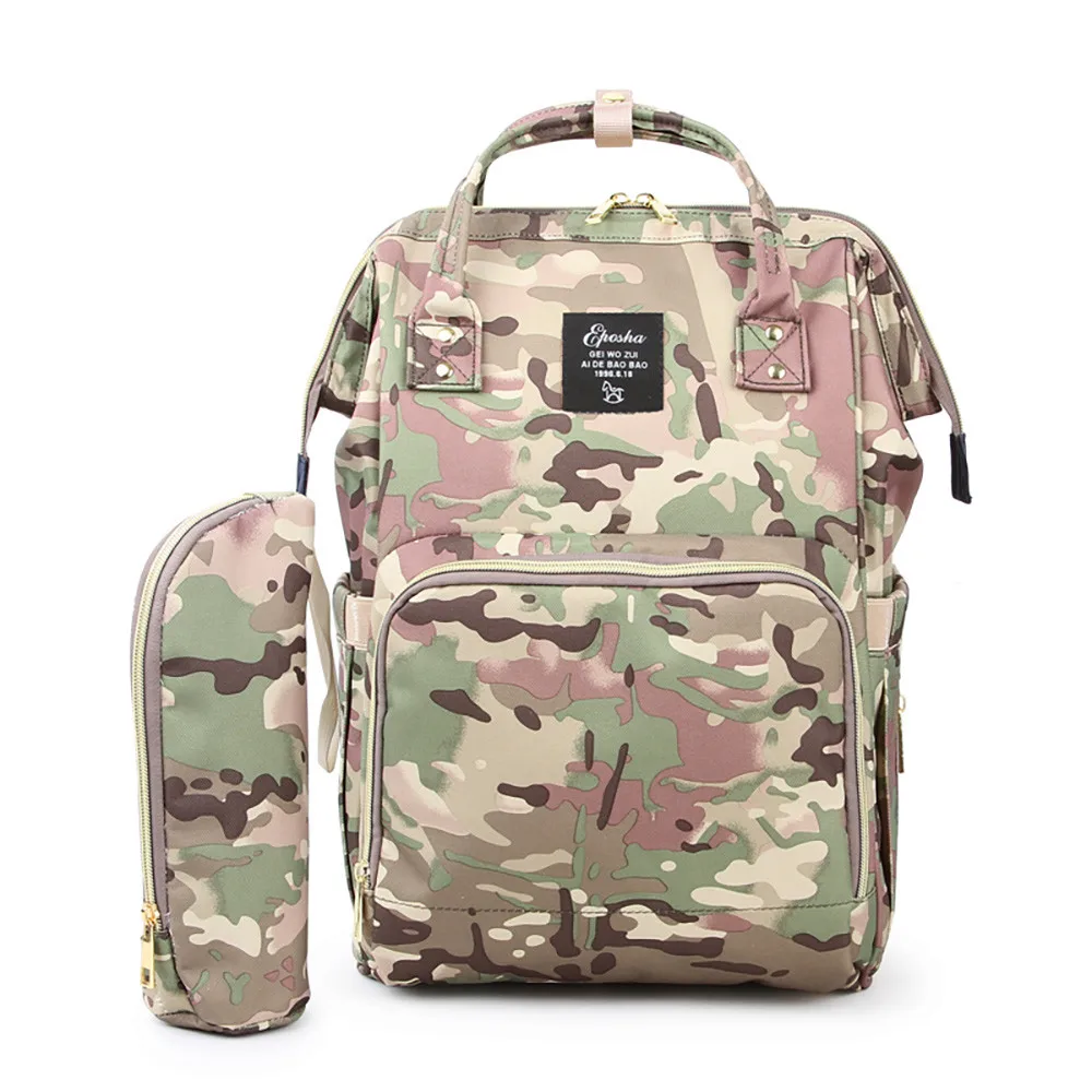 Camouflage Сумка для детской коляски, сумка для подгузников, пеленок, сумка для мам, подвесная корзина, органайзер для хранения, детская дорожная сумка для бутылочки для кормления, аксессуары для коляски - Цвет: Camouflage